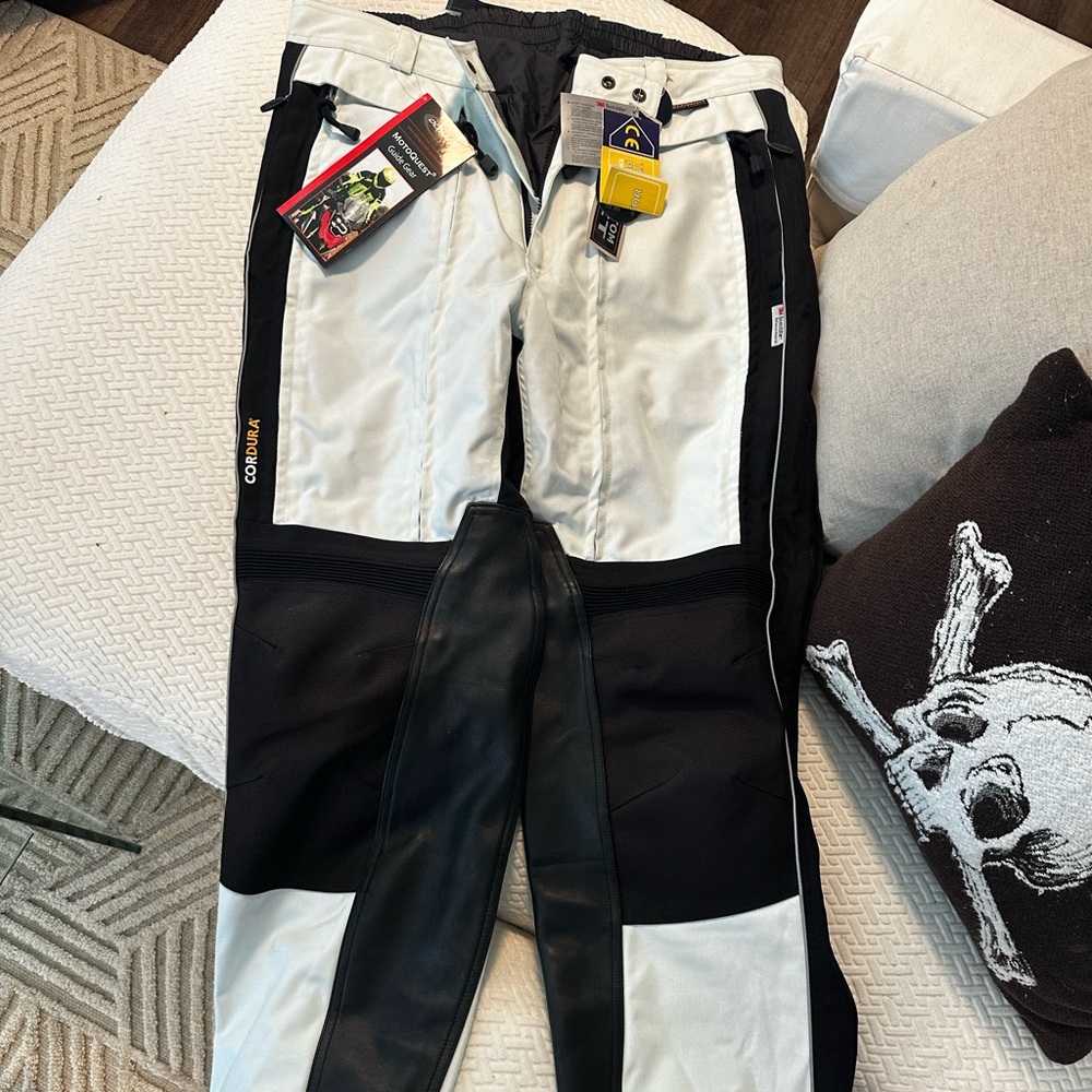 Olympia Motorcycle Black and White Pants